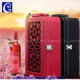 Fashion New Hollow Out Design Hard Cardboard Wine Gift Box For 2 Bottles