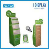 Factory Supplier Free Standing Corrugated Cardboard Box Display Stand For Led Bulbs