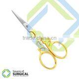 2015 New Arrival Gold Coated Cuticle Nail Scissors, Manicure Scissors B-NCS-40