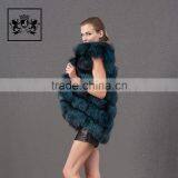 Factory Royal Wholesale Blue Fox Fur Vest Genuine Fox Fur Clothes thumbnail-3