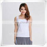 Lace Trim Square Neck Tank Top Bamboo Fiber Ladies Sleeveless Vest thumbnail-2