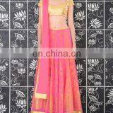 Beautiful Lengha Set With Golden Prints Lengha Set With Golden Prints thumbnail-1