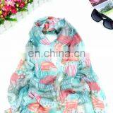 Ladies Women Printing Scarf Viscose Classic Hijab Scarves Printed