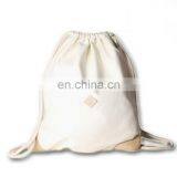 Plain White Blank Organic Cotton Sport Gym Sack Rope Drawstring Bag thumbnail-3