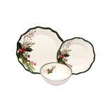 Competitive Price 12pcs Flower Shape Dinnerware Plastic Plates Asian Japanese Korean Dinner Set With Flower Print thumbnail-4