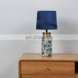 China Style Blue and White Flower Pattern Desk Lighting Hotel Porcelain Classic Bedside Lamps for Table thumbnail-6