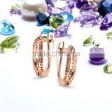 14K Rose Gold Earring With Diamonds thumbnail-4