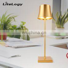 Modern Indoor Outdoor Portable Cordless Waterproof IP54 Led Rechargeable Table Lamp for Restaurant