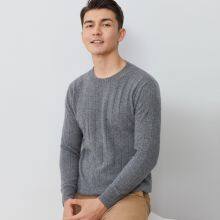New Winter Fashion Wool Cashmere Crew-Neck Pullover Sweater Best Men's Cashmere Sweaters thumbnail-4
