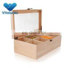 Hot Sale Customized Unfinished Hinge Lid Acrylic Lid Wooden Box thumbnail-4