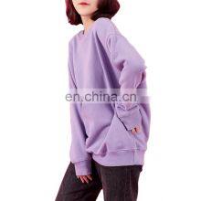 2021 Autumn and Winter New Warm Korean Round Neck Solid Color Fashion Trend Loose Ladies Pullover Sweater thumbnail-1