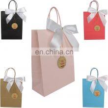Printing Logo Cardboard Bag Wedding Gift Bags for Guest Kraft Paper Packaging Shopping Bag