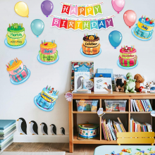 Happy Birthday Bulletin Board Set, 20 Pieces, Bulletin Board Decorations, Birthday Board Classroom, Birthday Bulletin Board Decorations, Classroom Birthday, Classroom Decorations, Birthday Boards thumbnail-1