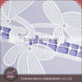 New Arrival 125-130cm Chemical Lace Embroidery Fabric in White for Women Wedding Dress With a Light Texture Supplier's Choice thumbnail-5