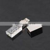 Customized Logo Engrave Promotion Mini Crystal Jewellery 32GB 64GB USB Flash Memory Drive With LED Light thumbnail-2
