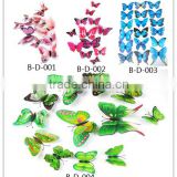 Alforever 12 pcs per bag Double-deck 3D pvc butterflies wall decals