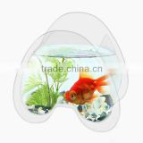 custom desktop mini clear heart shaped acrylic fish aquarium tank,acrylic fish bowls for sale