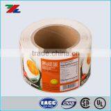 Food Custom Logo Printed Label ; Eggs Packaging Adheslive Label OEM Printed