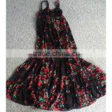 Big Bottom Floral Print Spaghetti Strap Chiffon Beach Maxi Dress Supplier's Choice thumbnail-2