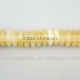 Wholesale 4-5*11-12mm Yellow Jade Rondelle Gemstone Beads