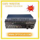 2Port 100BASE-Fx + 6Port 10/100BASE-Tx DF SM 1310nm 20KM SC WEB Management Fiber Switch