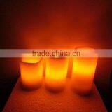 D75*H100 130 150mm Wave Edge Real Wax Blowing LED Candle Christmas Set thumbnail-3