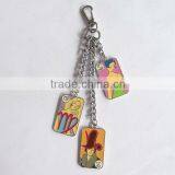 Fashion Zinc Alloy Enamel Blank Keyrings Wholesale