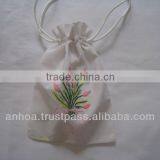 Hand Embroidery Drawstring Pouch Bag