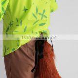 2016 Hot Movies Crazy Animal City Fox Ears With Tail Nick Wilde Cosplay Costume Green Hawaiian Shirt Brown Pants Zootopia Cotume thumbnail-4