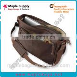 Brown vintage leather messenger bag men luxury bag