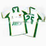 custom professional white cricket jersey