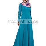 Wholesale Islamic Lace Sleeves Ethnic Muslim Dress thumbnail-2