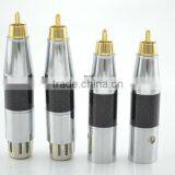 Hi-End Carbon Fiber XLR to RCA Male Plug