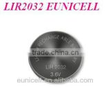 3.6v button cell battery 2032 lir2032 rechargeable lir2032 lir1620 lir2025