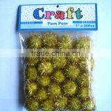 Golden Color Glitter Pompoms thumbnail-1