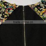 New Latest Fashion Designs Chinese Clothes Supplier Black Short Sleeve False Two Piece Autumn Women Black Dress thumbnail-4