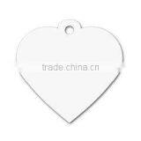 Dog Tag, Heart Shape, Two Side Engraved