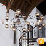 Sputnik Industrial Edison Bulbs Pendant Lamp Lighting Modern Modo Glass Ball Chandelier for High Ceilings Jason Miller Modo Quality Choice thumbnail-4