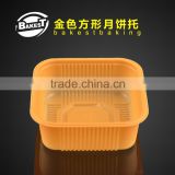 BAKEST hot sale PP material golden square shape moon cake tray