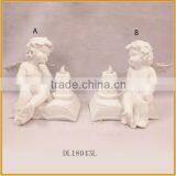 European Style Lovely Cafe Decoration Double Angel Candles