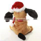 2015 Hot Sale Chrismas Toy for Gifts/ Christmas Dog Plush Toy/Plush Dog With Santa Hats thumbnail-3