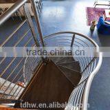 Indoor Steel Wood Spiral Staircase With Stainless Steel Railing thumbnail-5