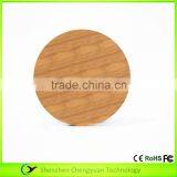 Round Bamboo Wood Wireless Charger for Samsung Galaxy S7/S7 Edge Qi Wireless Phone Charger thumbnail-5