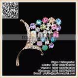 Wedding Party Fine Colorful Diamond Rose Flower Crystal Brooch thumbnail-4