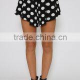 Black and White Spots Women Short Pants thumbnail-2