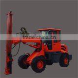 Ground screw electric pile driver for construction, solar power system