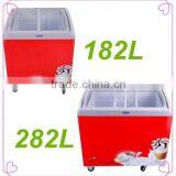 Commercial 182L/282L Curved Glass Top Door Chest Display Freezer Supermarket Freezer thumbnail-1