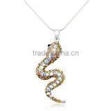 Sexy Neck Accessory Jewelry Crystal Snake Pendant Dangle Necklaces For Women thumbnail-4