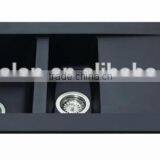 High Quality Black Acrylic Solid Surface Kitchen Sink,acrylic Stone Wash Basin,kitchen Cabinets Design thumbnail-2