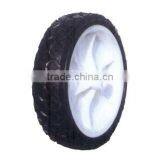 6"x1.4" Plastic Rim Wheels Solid Rubber Wheel thumbnail-1